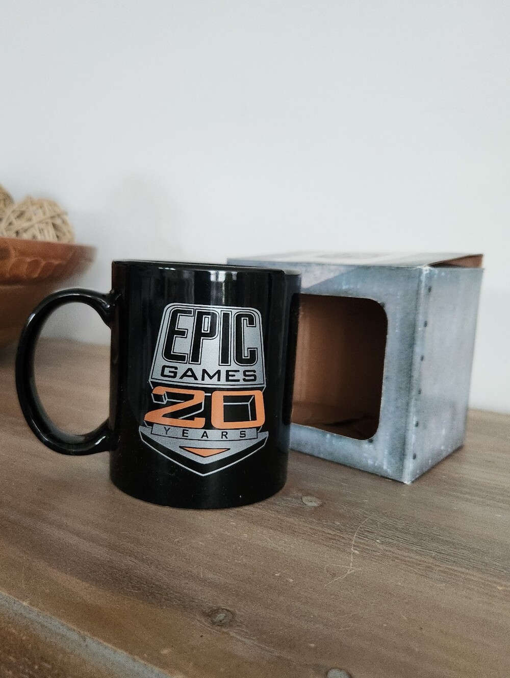 NEW Epic Games 20 Years Anniversary Coffee Mug 2011 Black Gamer Promo Boxed Rare - Picture 5 of 14